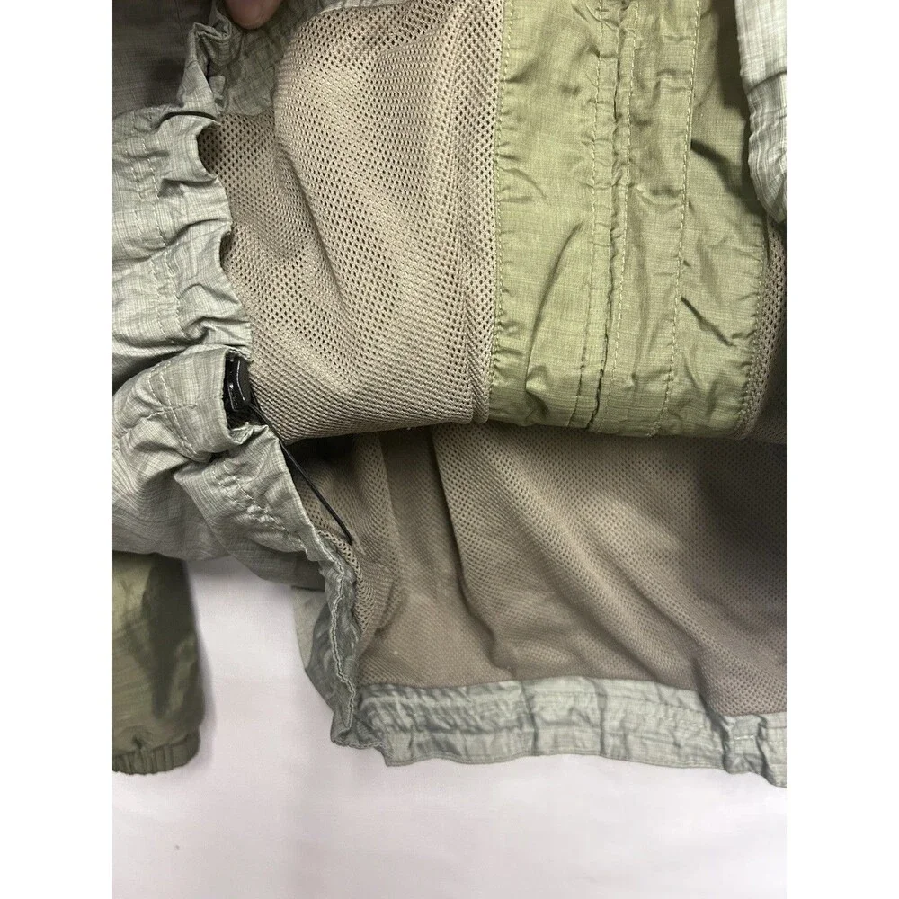 LL Bean Windbreaker Jacket Mesh Lined Pockets Full Zip Green Bomber Men’s XXL